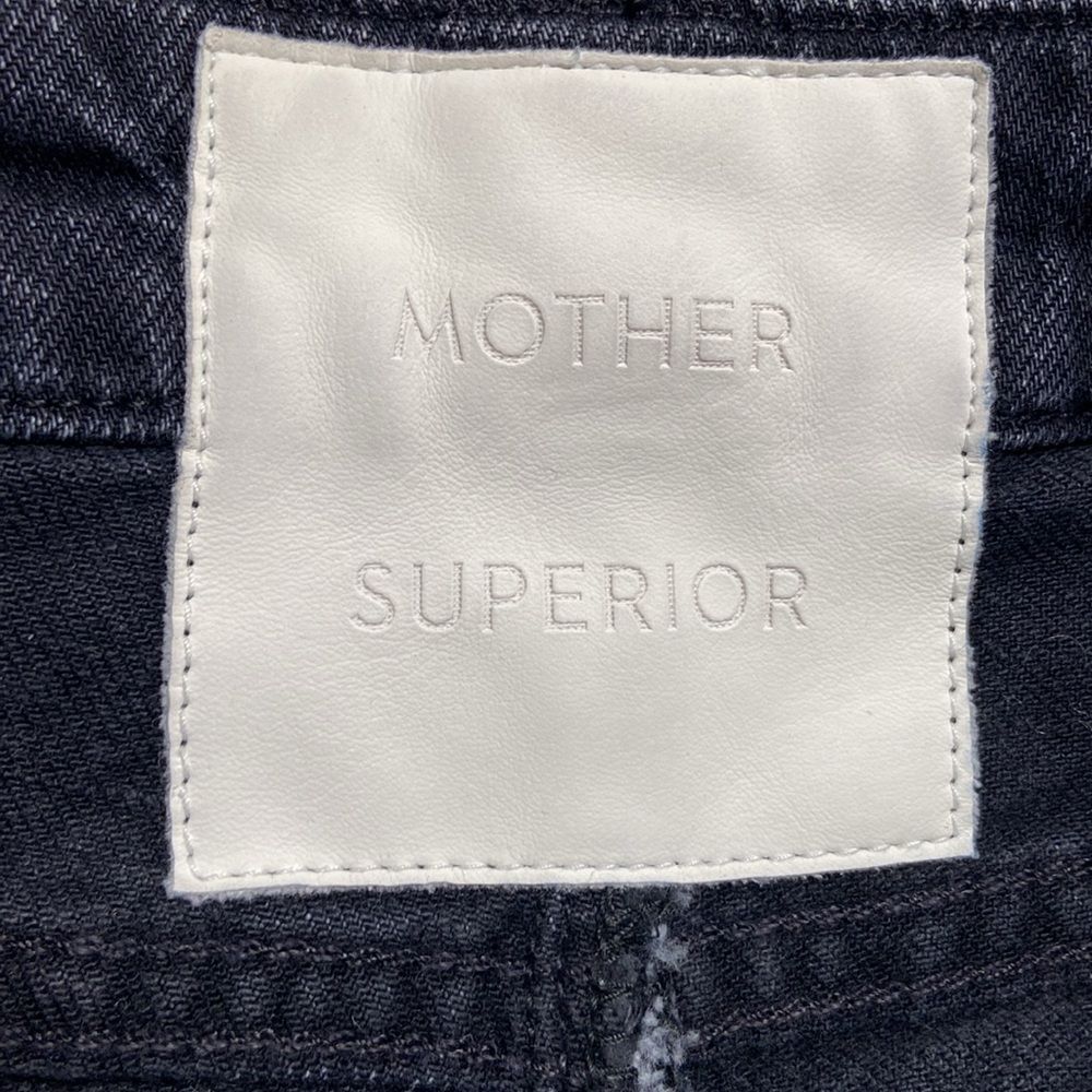 Mother Patch Pocket Roller Ankle Jeans Women 28 Black who’s sorry now Wide Leg - Picture 2 of 9